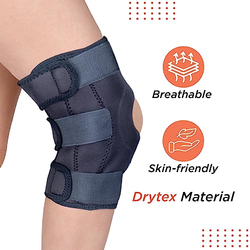 Vissco Functional Knee Support (Moderate Support) - Large (Black) Knee Brace for Pain Relief Injury Recovery Walking Running Gym & Weightlifting - Image 3