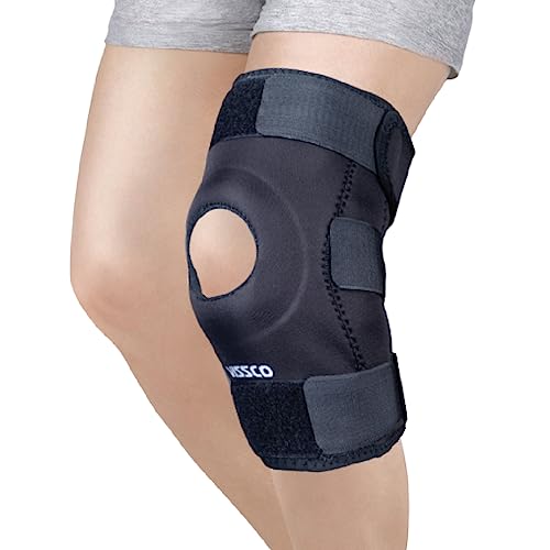 Vissco Functional Knee Support (Moderate Support) - Large (Black) Knee Brace for Pain Relief Injury Recovery Walking Running Gym & Weightlifting - Image 1