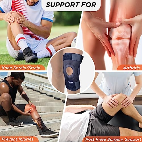 Vissco Functional Knee Support (Moderate Support) - Large (Black) Knee Brace for Pain Relief Injury Recovery Walking Running Gym & Weightlifting - Image 5