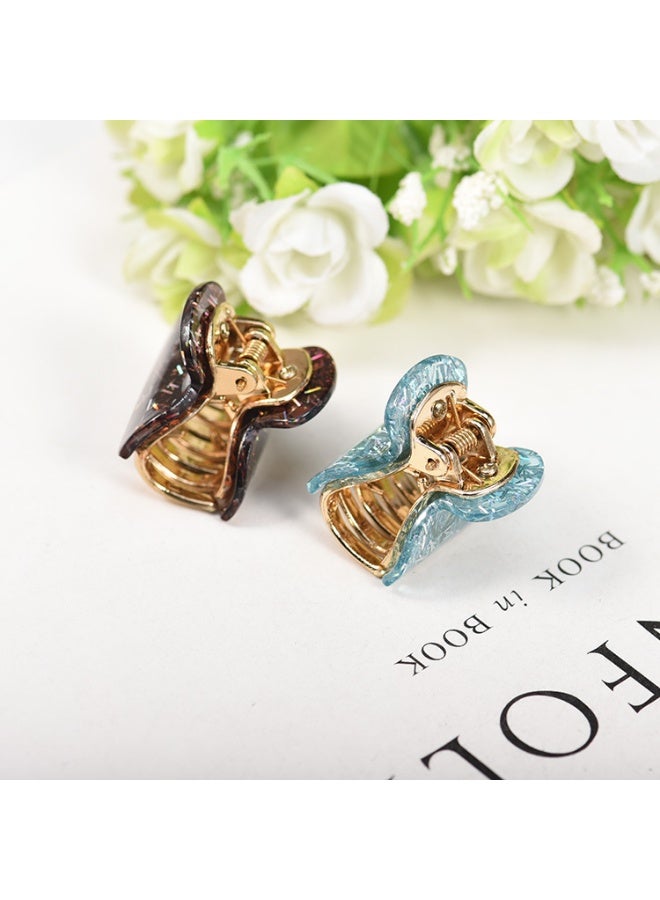 12 قطعة 4 سم مشابك شعر صغيرة من الأكريليك 4 سم مشابك شعر صغيرة بلاستيكية بلاستيكية للشعر مشابك شعر صغيرة مشابك شعر غير قابلة للانزلاق إكسسوارات شعر لامعة للفتيات النساء - Image 3