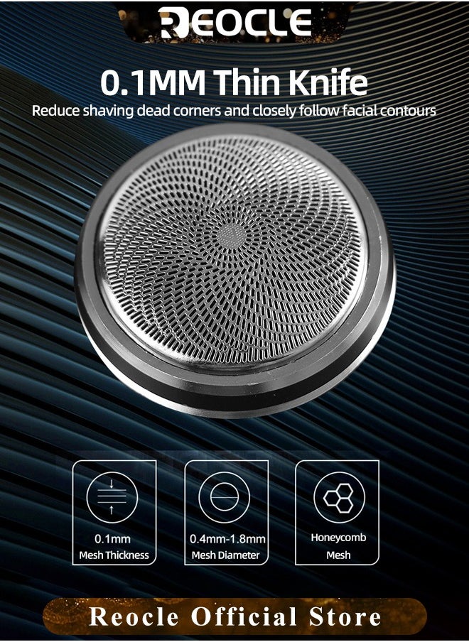 REOCLE Mini Shaver for Men Electric Razor Magnetic Shaving Head Touch Shave IPX7 Waterproof USB Rechargeable Lightweight Shavers for Travel Gifts for Father Boyfriend Green  - Image 2