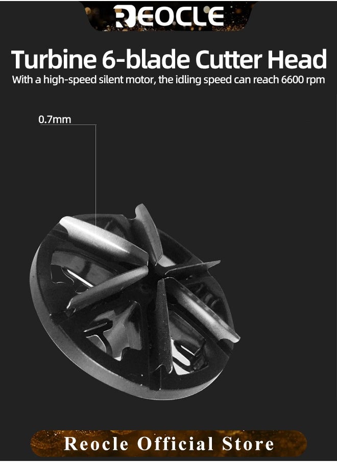 REOCLE Mini Shaver for Men Electric Razor Magnetic Shaving Head Touch Shave IPX7 Waterproof USB Rechargeable Lightweight Shavers for Travel Gifts for Father Boyfriend Green  - Image 3
