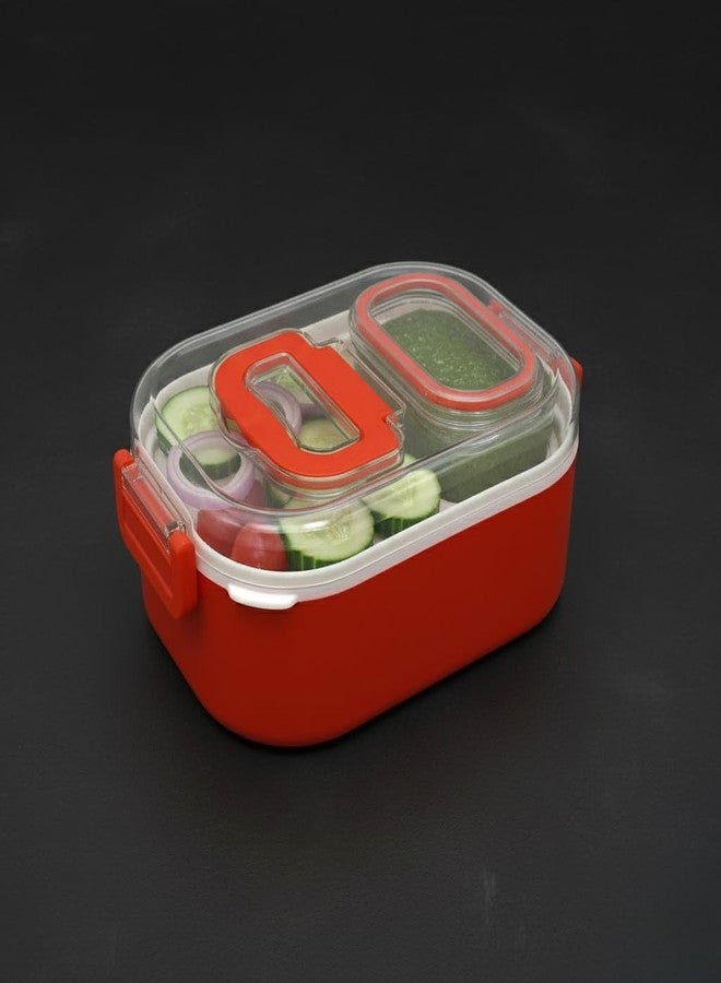 LAZYwindow Sipper and Lunch Box Combo, 2L, BPA-Free, Food-Grade, Leak-Proof, Meal Prep Set - Image 2