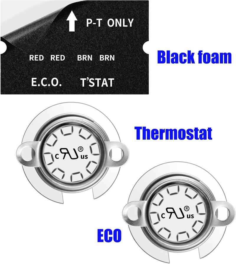 RV Water Heater Thermal Cutoff Kit - ECO Thermostat Assembly - Compatible with Atwood 91447 93866 Models # GCH6-4E GCH6-6E G6A-7E G6A-8E GC6AA-9E GCH10A-2E G610-3E GH610-3E XT Series (2 Pcs) - Image 3