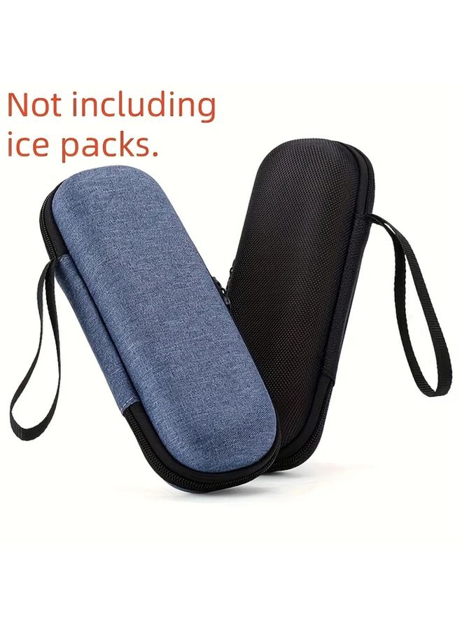 Blue Insulin Cooler Bag Portable Reusable Medication Travel Case With Mesh Pocket - Image 4