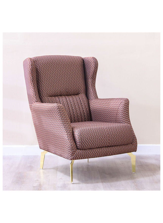 DANUBE HOME Roma 1 Seater Fabric Sofa Accent Chair Modern Design One Seat Sofas Living Room Furniture 79x80x97cm Brown - Image 3