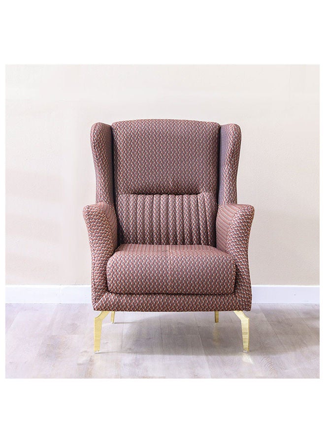 DANUBE HOME Roma 1 Seater Fabric Sofa Accent Chair Modern Design One Seat Sofas Living Room Furniture 79x80x97cm Brown - Image 2