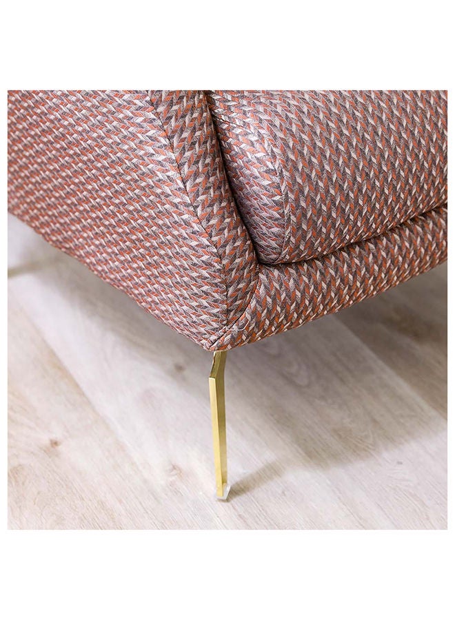 DANUBE HOME Roma 1 Seater Fabric Sofa Accent Chair Modern Design One Seat Sofas Living Room Furniture 79x80x97cm Brown - Image 5