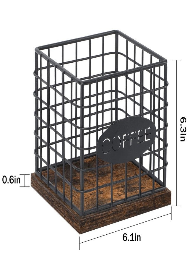 YINMIT K Cup Holder Organizer, Sturdy Coffee Pod Holder Organizer, 35 Kcup Large Capacity Storage Basket for Kitchen Counter and Office Desktop, Add Attractiveness to Your Coffee Bar Area (Square) - Image 4