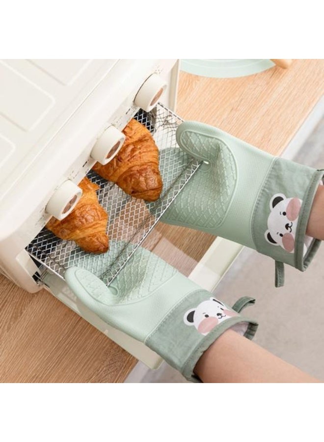 1PCS Silicone Oven Mitts Heat Resistant up to 446°F (230°C) – Thickened Anti-Scald Kitchen Gloves with Non-Slip Grip for Oven, Microwave, Grilling, and Baking – Easy to Clean Heatproof Cooking Gloves with Hanging Loop - Image 3