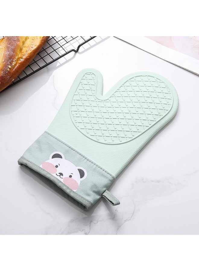 1PCS Silicone Oven Mitts Heat Resistant up to 446°F (230°C) – Thickened Anti-Scald Kitchen Gloves with Non-Slip Grip for Oven, Microwave, Grilling, and Baking – Easy to Clean Heatproof Cooking Gloves with Hanging Loop - Image 2