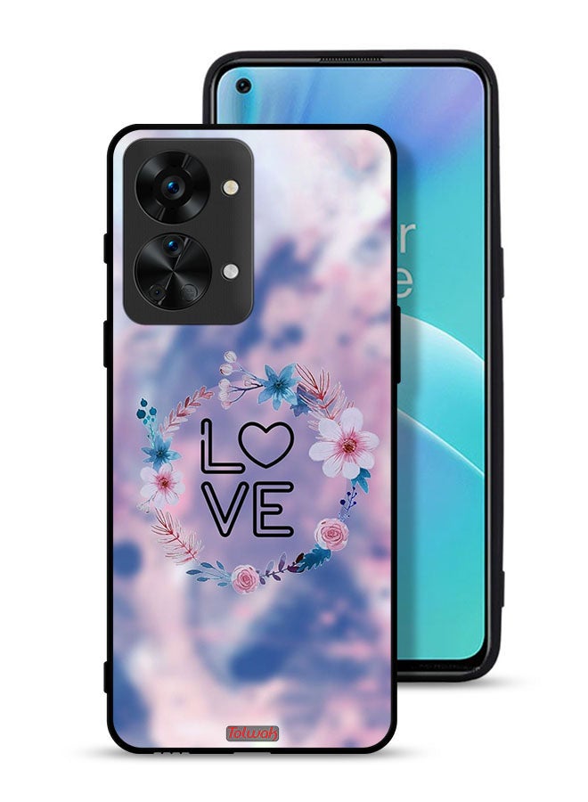Tolwak OnePlus Nord 2T 5G Protective Case Cover Love In Flowers Ring Art - Image 1