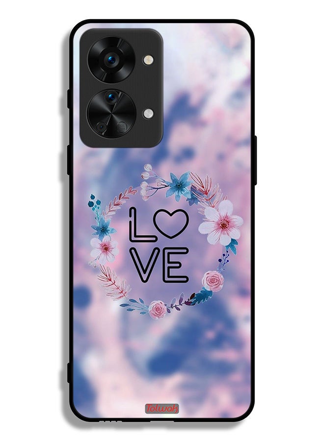Tolwak OnePlus Nord 2T 5G Protective Case Cover Love In Flowers Ring Art - Image 2