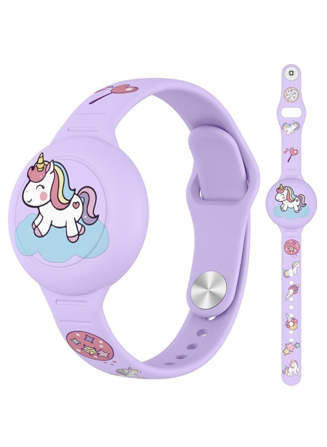 Waterproof for AirTag Bracelet for Kid, Soft Silicone Cartoon for AirTag Holder for Kids with Hidden Design - Image 1
