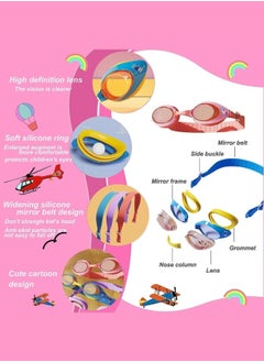 ShebSheb Kids Swim Cap With Swimming Goggles For Girls Boys(Age 6-14) Silicone Waterproof Swimming And Bathing Caps For Long And Short Hair Child Toddler Teens  - Image 3