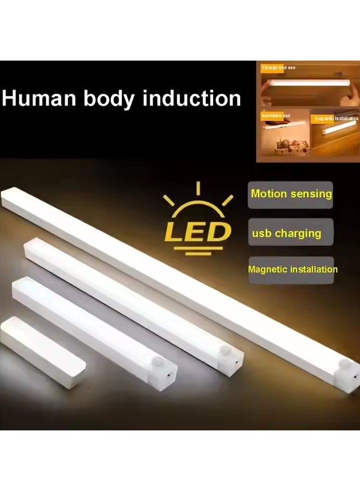 شريط إضاءة LED لاسلكي قابل لإعادة الشحن مزود بمستشعر حركة وبطارية USB، ضوء ليلي محمول لخزانة المطبخ  - Image 5