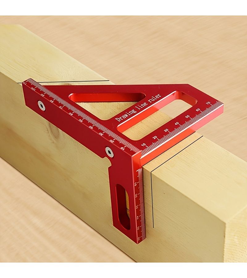 Multi Angle Measuring Ruler High Precision 45 90 Degree Woodworking Tool Inch - Image 1