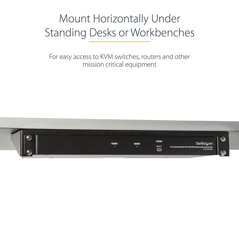 StarTech.com 1U Wall Mount Patch Panel Bracket – 19 in – Steel - Vertical Mounting Bracket for Networking and Data Equipment (RK119WALLV) - Image 5