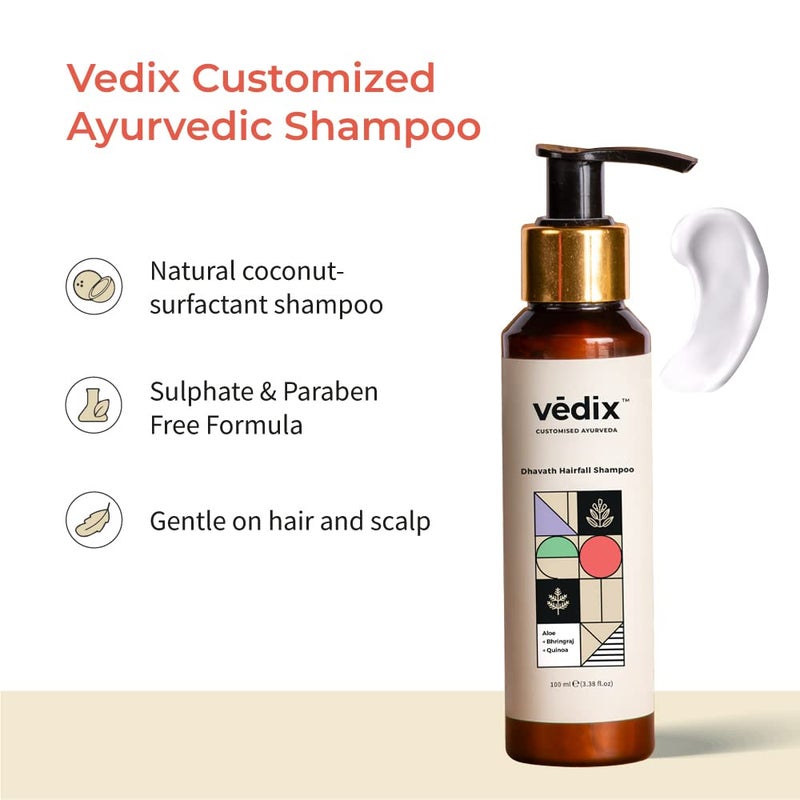 Vedix Vikleda Shampoo  Vithan Hair Growth Serum Combo For Women  Men  For Dry Hair  Hair Growth  100ml  40 ml - Image 2