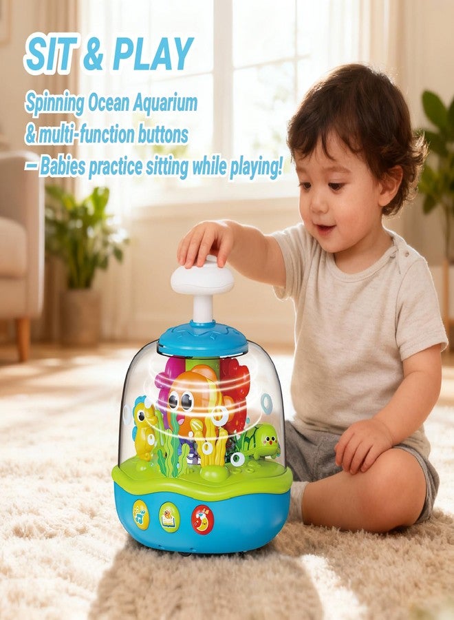 MoraBaby Baby Toys 6-12-18 Months, Press & Spin Ocean Musical Light Up Toy | Bilingual Learning Educational Cause and Effect Toy for 1 Year Old Boy & Girl, Birthday Gifts for 1-3 Year Old - Image 5