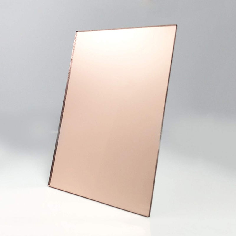 ACFENG 1/8" Acrylic Mirror Sheet,Rose Gold 12" x 12" Mirrored Acrylic Lucite Plexiglass Sheet (Actual Size 11.875" x 11.875") - Image 2