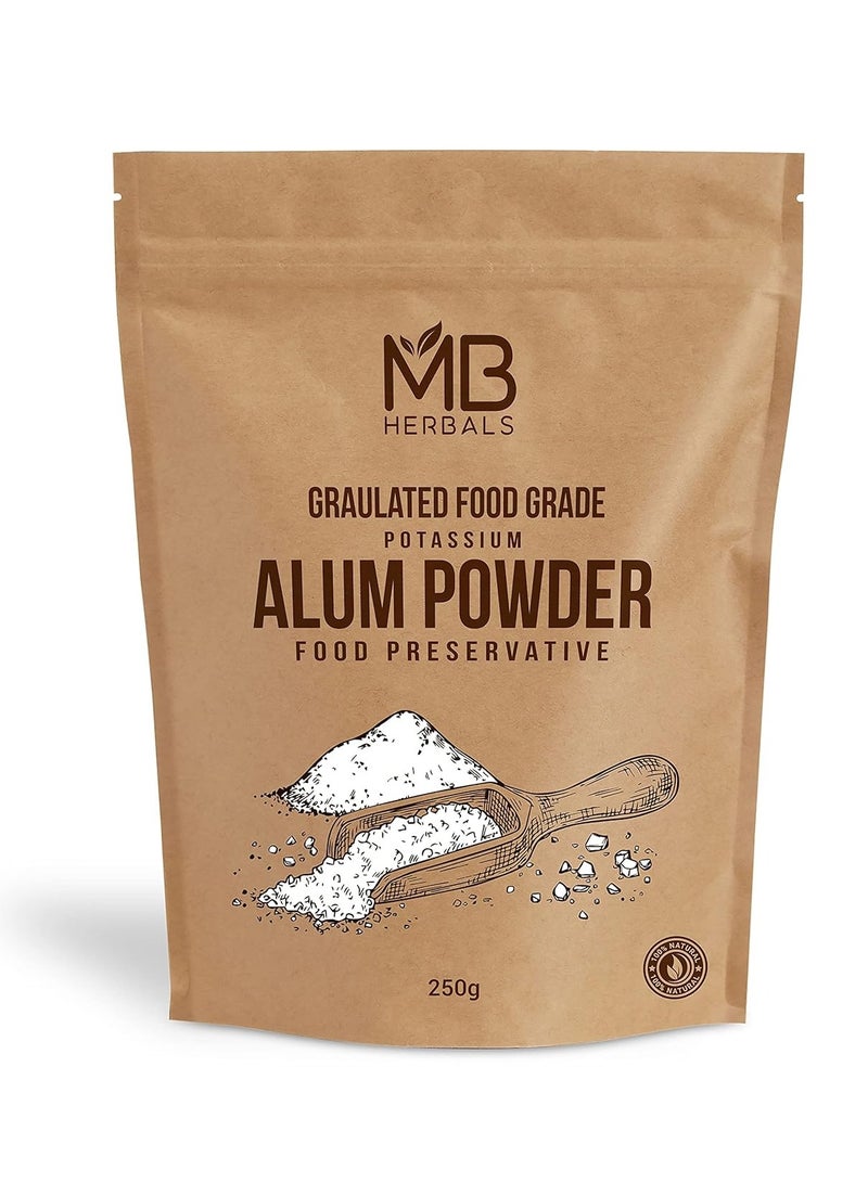 MB Herbals Alum Powder – 100% Natural Fine Powder for Personal Care & DIY Use – 250g