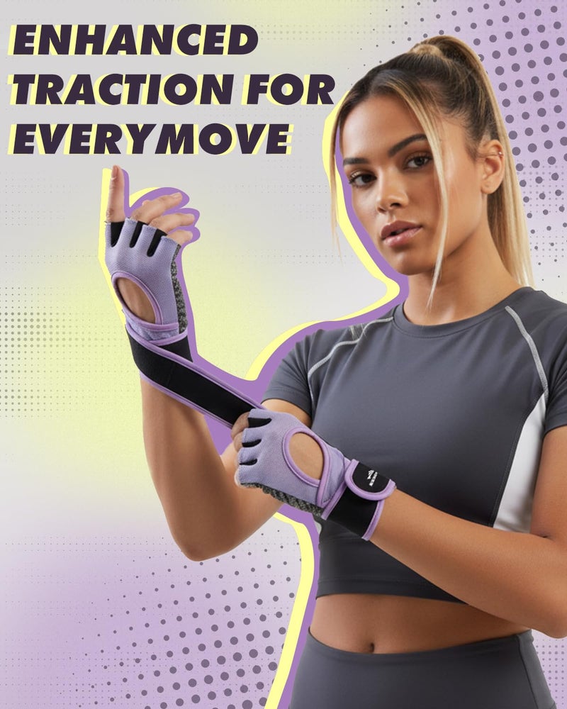 Trideer Weight Lifting Gloves for Women Men with Wrist Support, Workout Gloves Women Full Palm Protection for Gym Training, Fitness, Weightlifting & Pull Ups - Image 2