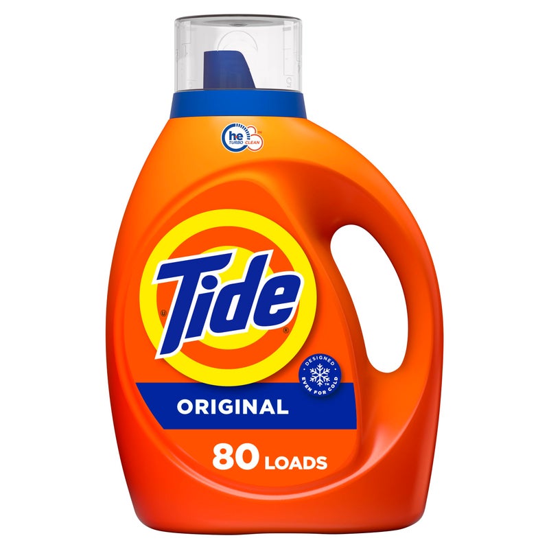 Tide Liquid Laundry Detergent HE Compatible Original Scent 80 loads 105 fl oz