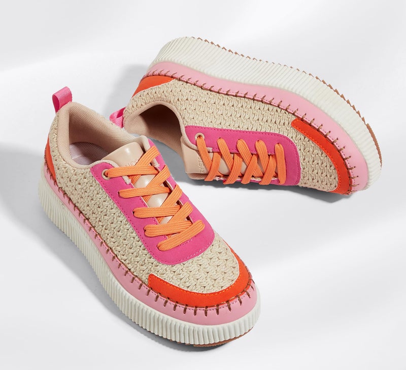 LUCKY STEP Women's Running Shoes Knit Non Slip Walking Trainers Casual Breathable Lightweight Sports Sneakers(Pink/Orange Knit,8 B(M) US) - Image 5