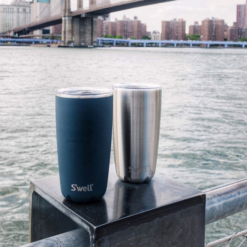 S'well Stainless Steel Tumbler with Slide-Open Lid, 18oz, Moonstone, Triple Layered Vacuum Insulated Containers Keeps Drinks Cold for 12 Hours and Hot for 4, BPA Free - Image 2