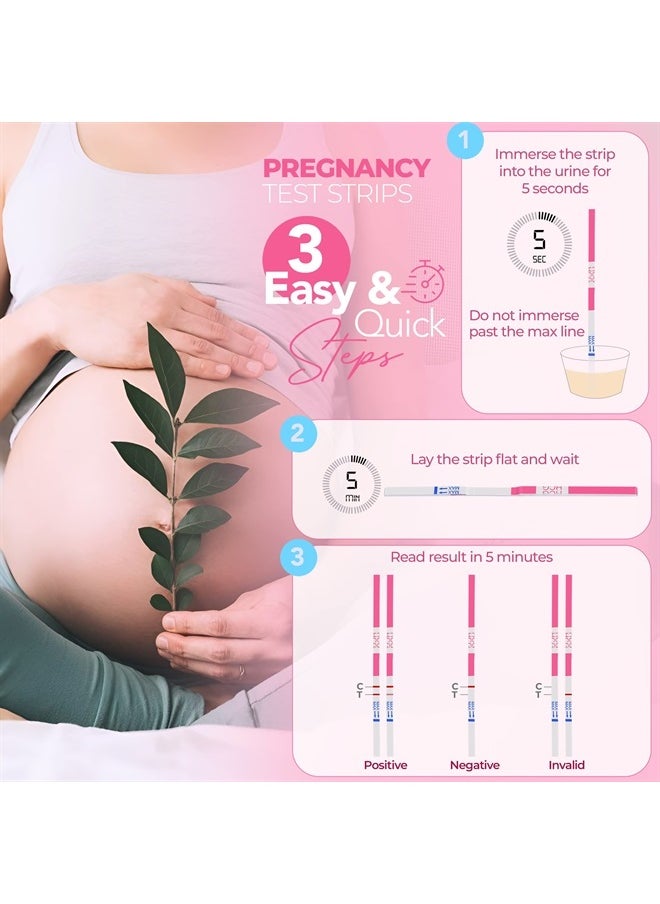 50 Ovulation Test Strips and 20 Early Pregnancy Test Strips Combo Rapid HCG Test Fertility Ovulation Predictor Kit