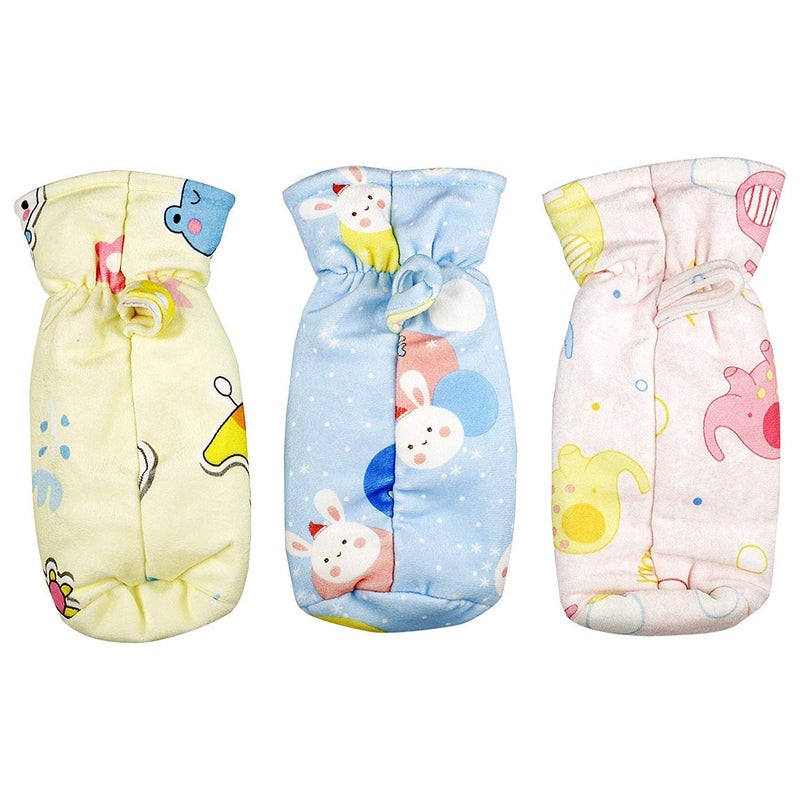 Alya The Cheeky Kidzz New Born Baby Nursing Feeding Bottle Cover with Soft Stretchable Velvet Attractive Cartoon Design I Baby Milk Feeder Bottle Cover 150 ML-200 ML (0-2 Years) (Pack of 2 (Assorted)) - Image 3