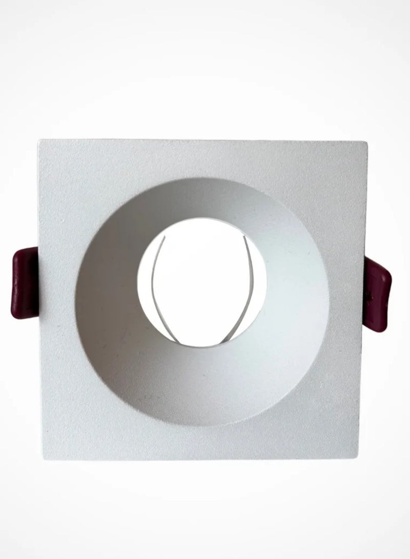 White GU10 Spotlight Frame Waterproof Recessed Square - Image 2