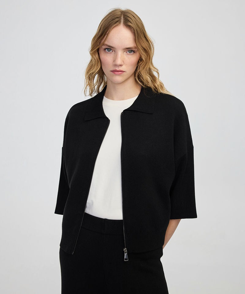 Ipekyol Zip-Up Knit Top - Image 4