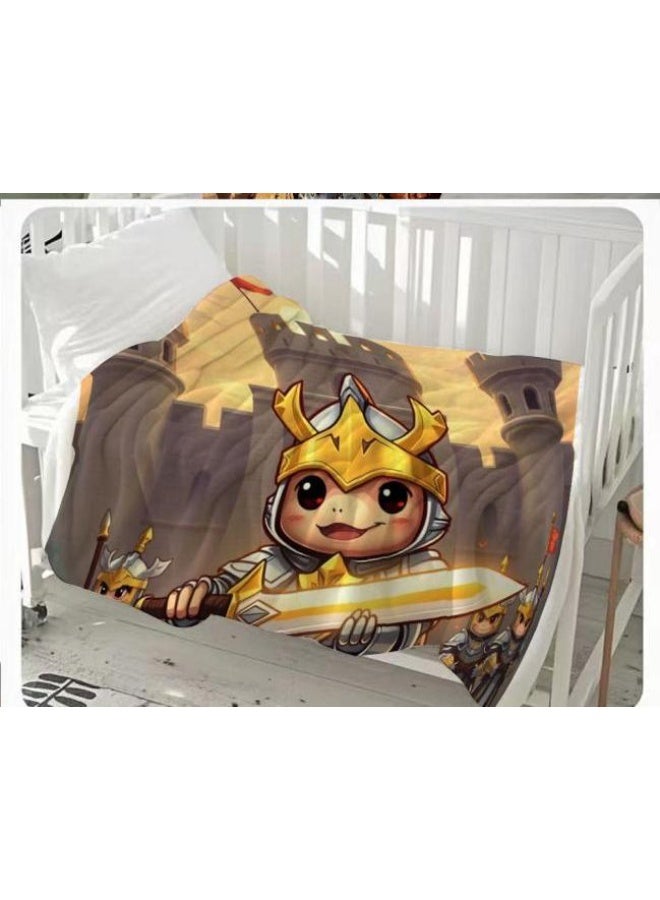 general Children's or student cartoon flannel thin blanket (warm and comfortable, suitable for sleep, games) 100cm*150cm - 212 - Image 1