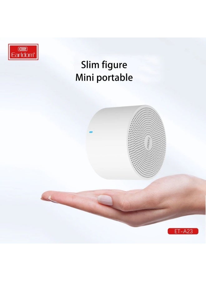 أيرلدوم مكبر صوت إيرلدوم ET-A23 بلوتوث، BT 5.0، مكبر صوت لاسلكي محمول بقوة 3 وات، أبيض - Image 1