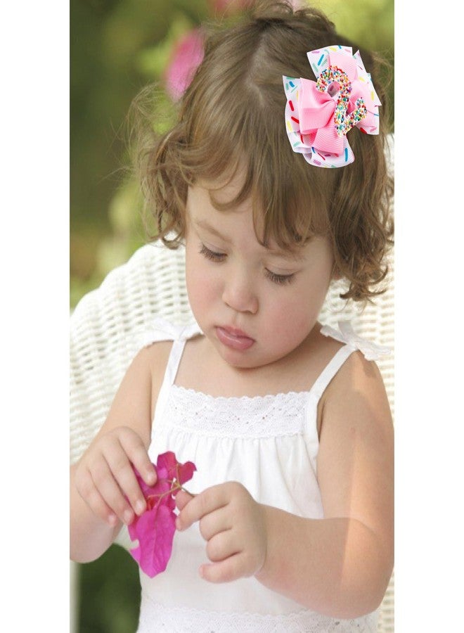 Exacoo Birthday Hair Bows for Girls Cute Hair Clips 2nd Birthday Decorations for Girl Pink Birthday Hair Accessories Photo Props 2nd Birthday Gifts 2nd Birthday Outfit Girl Bow Birthday Decorations - Image 3