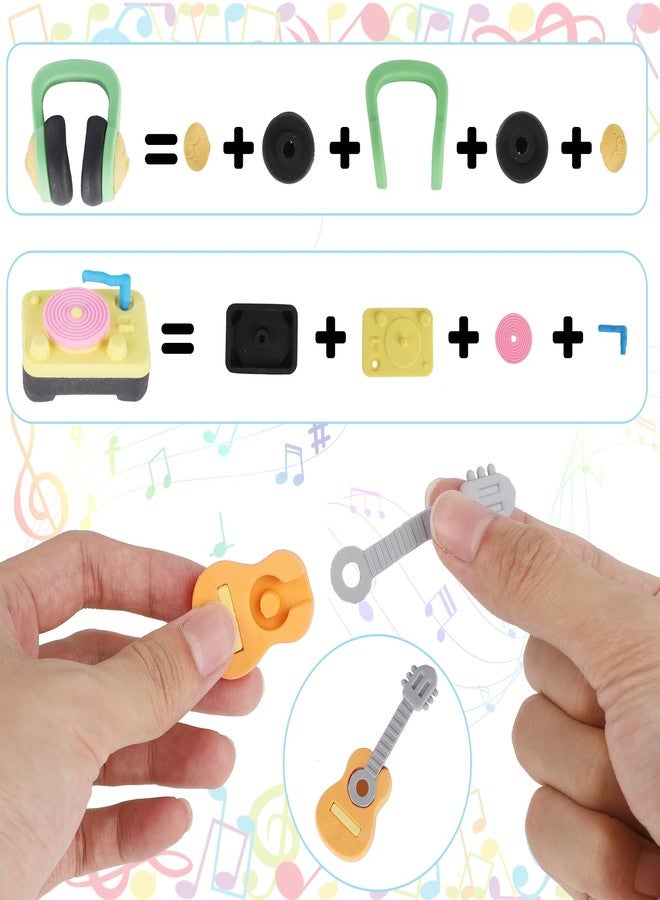 Cllayees - 24 Pcs Erasers for Kids Mini Pencil Eraser Bulk Classroom Prizes Fun Puzzle Erasers for Preschool Elementary Students Back to the School Supplies - Image 3