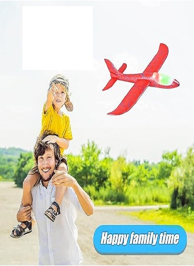 Hand Launch Throwing Glider Aircraft Foam Airplane Toy Plane Model Outdoor Fun Sports Plane model For Kids Toys (Red)  - Image 5