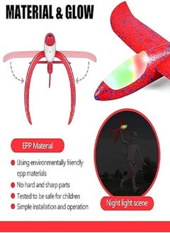 Generic Hand Launch Throwing Glider Aircraft Foam Airplane Toy Plane Model Outdoor Fun Sports Plane model For Kids Toys (Red)  - Image 3
