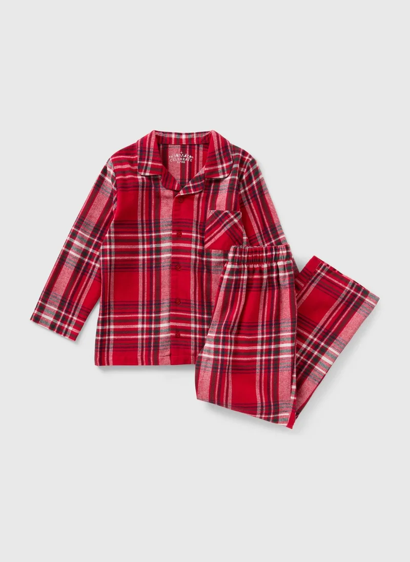 ماتلان Kids Red Check Family Pyjama Set