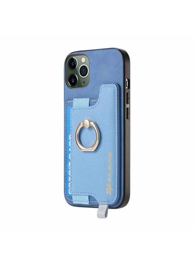 Zaboon Case For iPhone 11 Retro Magsafe Cross Leather Ring Holder Card Bag Phone Case - Image 2