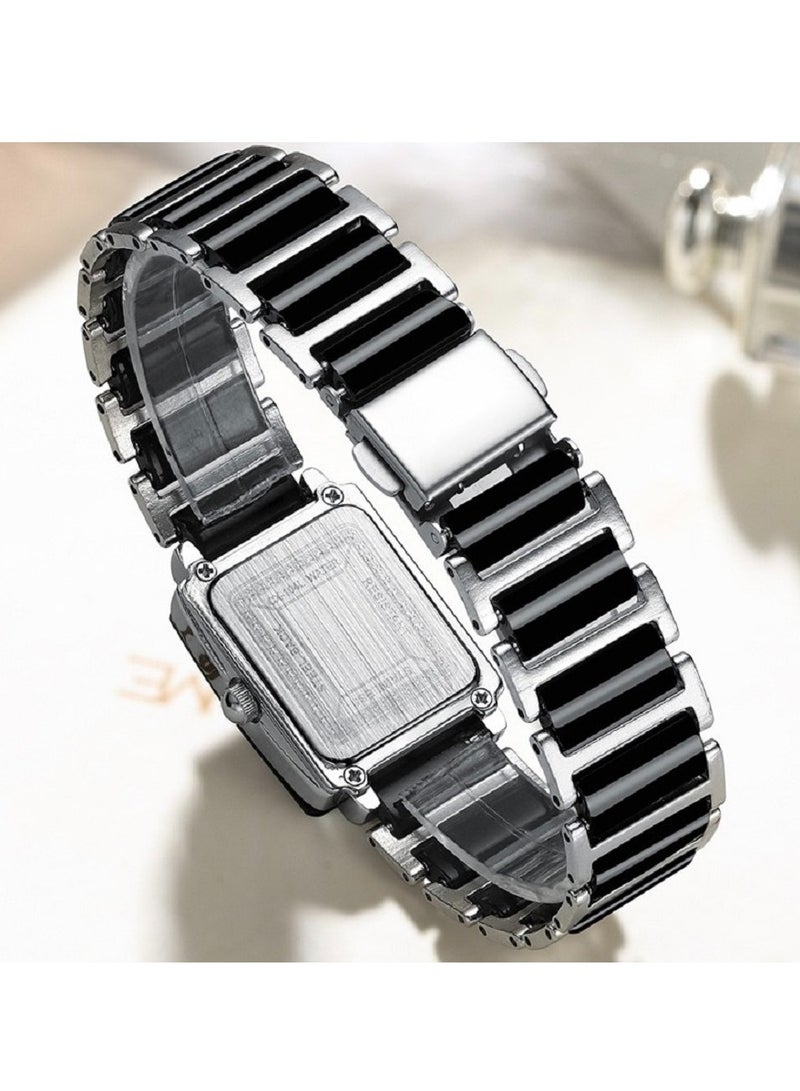 Chenxi Women's Ladies' Girls'Ceramics Quartz Watch for Female Black & Silver - Image 3