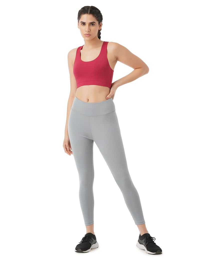 Pump'd Women's Full Coverage Racer Back Sports Bra -Light Padding, Removable Pads, Wire-Free, Anti-Odor, UV Protection, Soft Seams (Burgundy Baddies, S) - Image 5