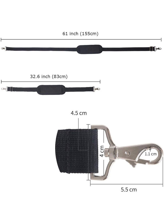 JAKAGO 61" Replacement Shoulder Strap, Padded Long Duffel Bag Strap Universal Adjustable Shoulder Belt with Metal Hooks and Non-Slip Pad for Briefcase Pet Carrier Bag Tool Laptop Camera Bagï¼ˆBlackï¼‰ - Image 2