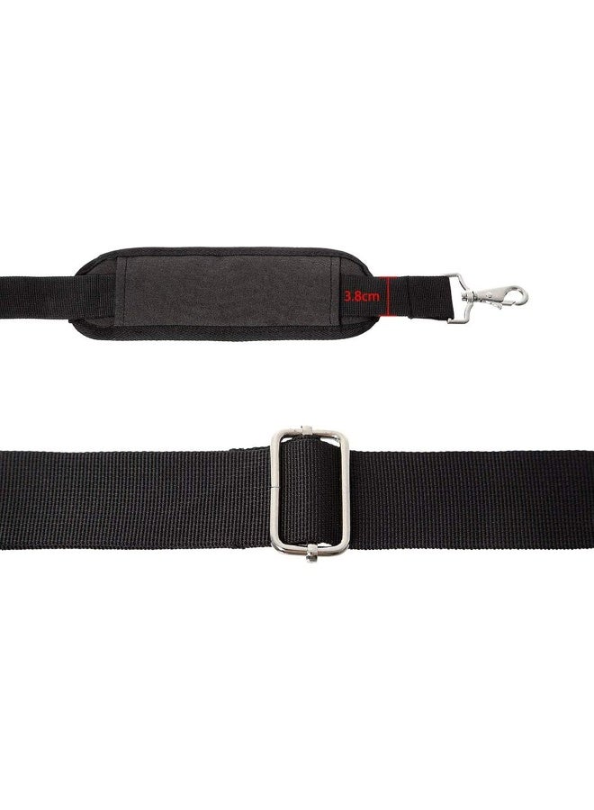 JAKAGO 61" Replacement Shoulder Strap, Padded Long Duffel Bag Strap Universal Adjustable Shoulder Belt with Metal Hooks and Non-Slip Pad for Briefcase Pet Carrier Bag Tool Laptop Camera Bagï¼ˆBlackï¼‰ - Image 4