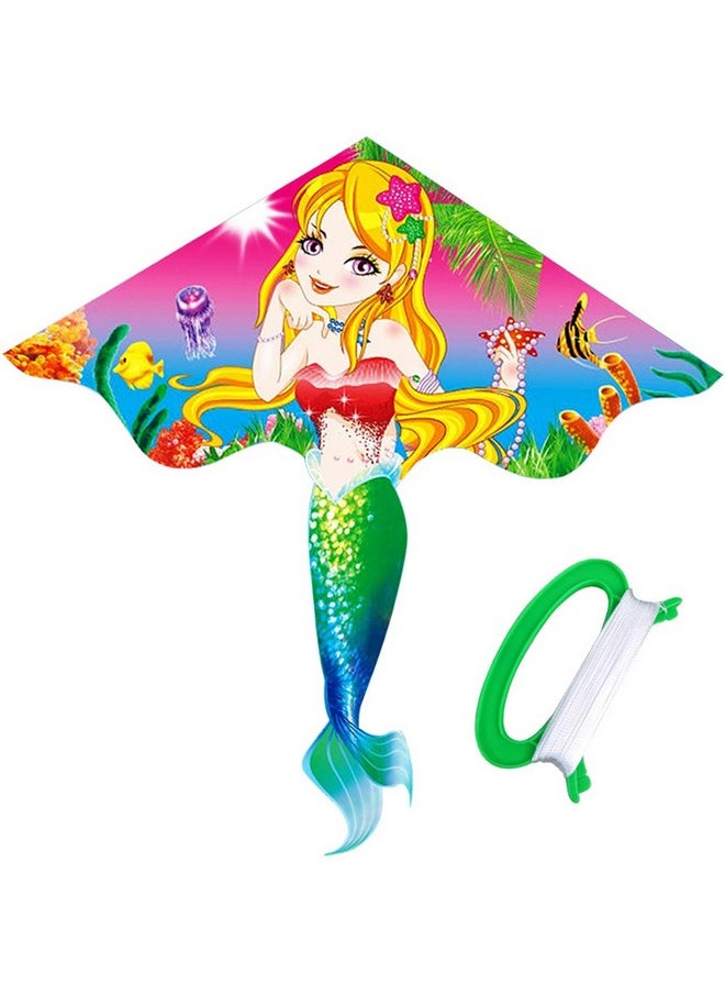Hengda Kite - Kites For Kids Children Lovely Cartoon Mermaid Kites With Flying Line - Image 1