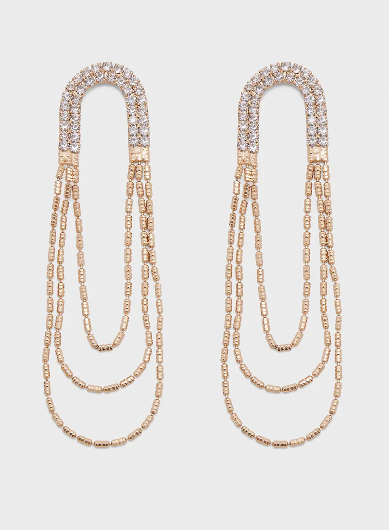 ايلا ليمتد اديشن Diamante Cascade Drop Earrings