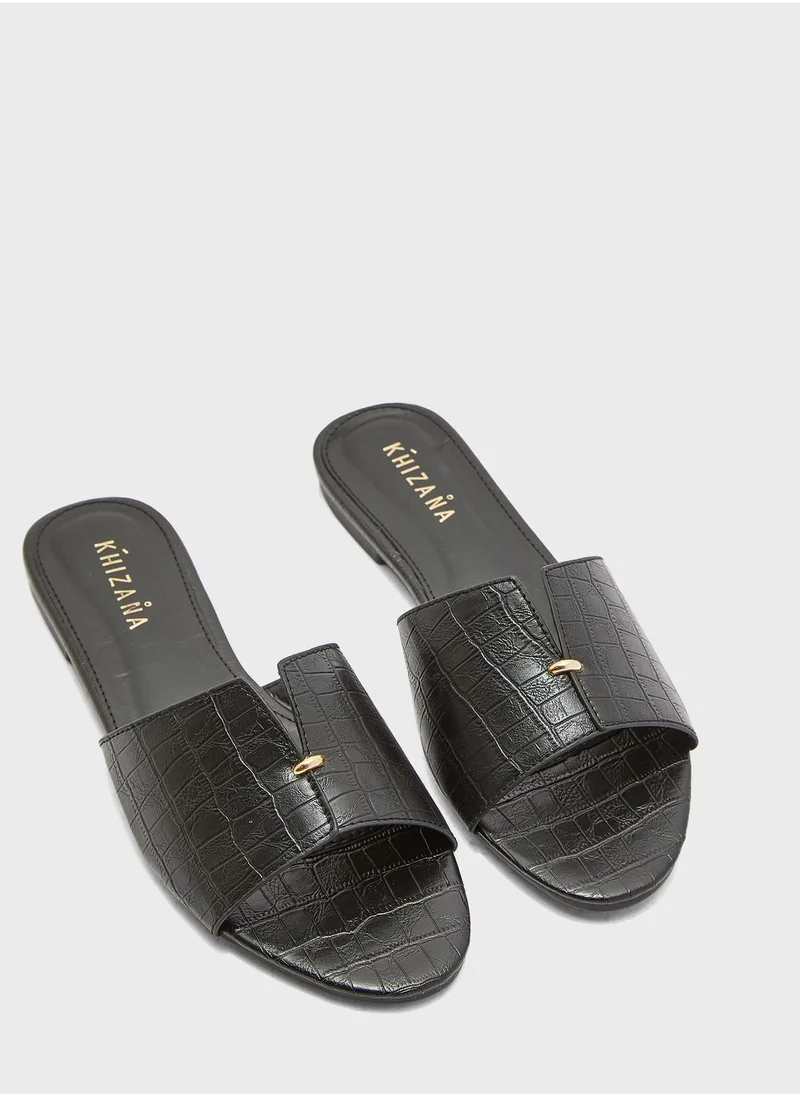 Khizana Croc Slide On Sandals