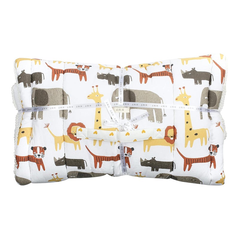 NWF Pack of 4 – Unisex Baby Bedding Set | 100% Cotton Mattress, Pillow & Bolsters | Daytime Use | 26x40 Inches | Animal Print | 0–24 Months - Image 3